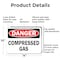 Signmission Compressed Gas Danger Sign, Aluminum, 14in W x 10in L, 2PK OS-2PACK-DS-A-1014-L-19280 - alternate 2